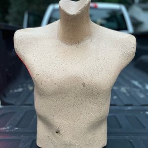 Mannequin Male Torso Made of Cardboard and Paper